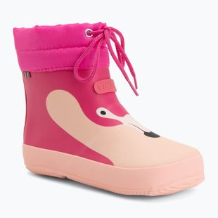 Kalosze dziecięce Viking Alv Barefoot Paw Print light pink/magenta
