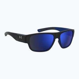 Okulary przeciwsłoneczne męskie Under Armour Scorcher matte black blue/blu sky mirror