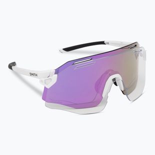 Okulary przeciwsłoneczne Smith Vert PivLock white/chromapop violet mirror/clear
