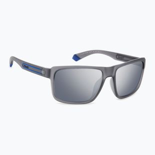 Okulary przeciwsłoneczne męskie Polaroid PLD 2158/S matte grey/grey silver mirror polarized