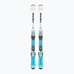 Narty zjazdowe dziecięce HEAD Supershape Team Easy JRS + wiązania Jrs 4.5 GW CA 2025 white/blue