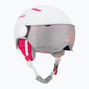 Kask narciarski dziecięcy HEAD Maja Visor white/silver red