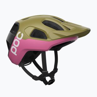 Kask rowerowy POC Cularis olivine green matt/thulite pink matt
