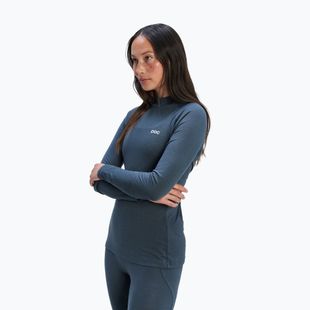 Bluza termoaktywna damska POC Layer Merino Mock Neck Jersey sylvanite grey
