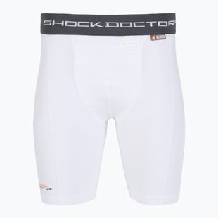 Spodenki kompresyjne z ochraniaczem krocza Shock Doctor Compression biały