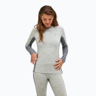 Longsleeve termoaktywny damski Peak Performance Magic Crew Wool-Blend Baselayer med grey melange