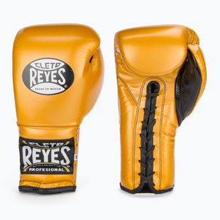 Rękawice bokserskie Cleto Reyes Lace Up Sparring gold