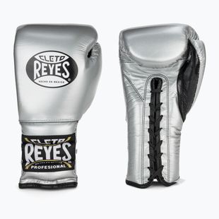 Rękawice bokserskie Cleto Reyes Lace Up Sparring silver