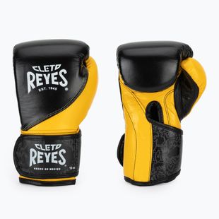 Rękawice bokserskie Cleto Reyes High Precision Training Leather black yellow