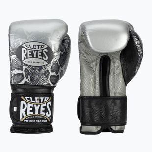 Rękawice bokserskie Cleto Reyes Velcro Sparring silver/black