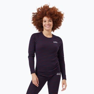 Bluza termoaktywna damska ODLO Warm Originals Stripes Bl Top Crew Neck dark saphire