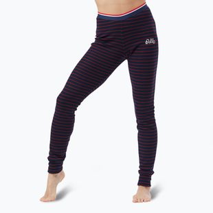 Spodnie termoaktywne damskie ODLO Active Warm Originals Stripes Bl Bottom Long dark saphire