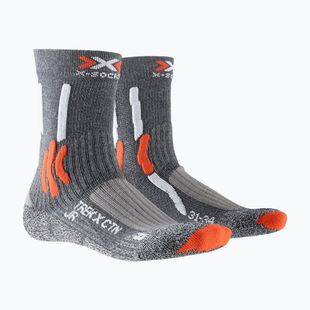 Skarpety X-Socks Trek X CTN stone grey melange/ x-orange