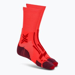 Skarpety męskie X-Socks Trailrun Perform Crew fluo red/namib red