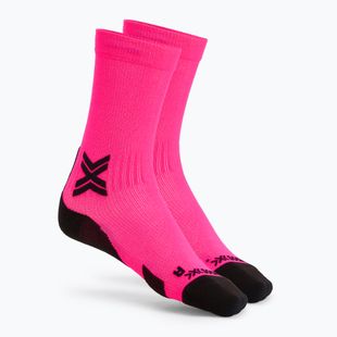 Skarpety X-Socks Run Discover Crew fluo pink/x black