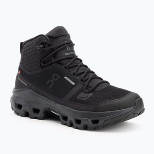 Buty męskie On Cloudrock Mid Waterproof black/black