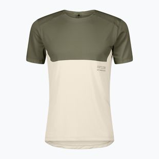 Koszulka do biegania męska SCOTT Endurance Tech hay green/cotton white
