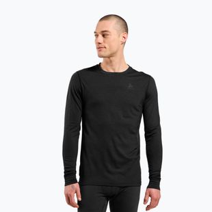 Bluza termoaktywna męska ODLO Merino 200 Bl Top Crew Neck black