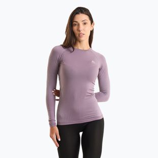 Bluza termoaktywna damska ODLO Performance Warm Bl Top Crew Neck gray ridge