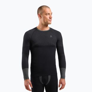 Longsleeve termoaktywny męski ODLO Fundamentals Performance Warm Bl Top Crew Neck black