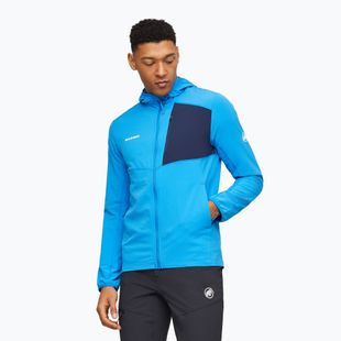 Bluza trekkingowa męska Mammut Madris Light ML Hooded Jacket Men glacier blue/marine