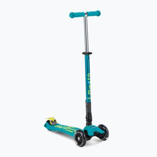 Hulajnoga trójkołowa dziecięca Micro Maxi Deluxe Foldable LED petrol green