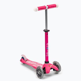 Hulajnoga trójkołowa dziecięca Micro Mini Deluxe Magic LED pink