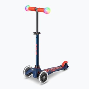 Hulajnoga trójkołowa dziecięca Micro Mini Deluxe Magic LED navy