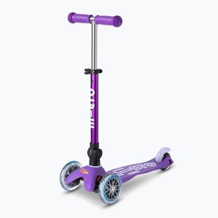 Hulajnoga trójkołowa dziecięca Micro Mini Deluxe Foldable LED purple