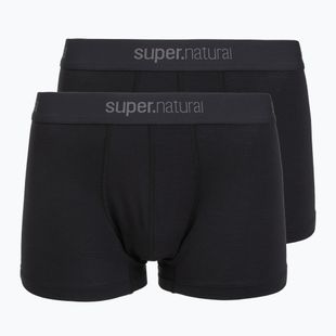 Bokserki termoaktywne męskie super.natural Tundra 175 2 pary jet black/jet black
