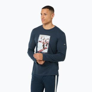 Longsleeve męski super.natural Dachshund Party blueberry/various