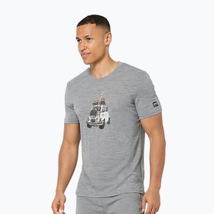 Koszulka męska super.natural Carski cashmere grey melange/various