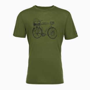 Koszulka męska super.natural Bicycle Nomad Tee chive/jet black
