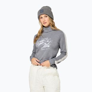 Sweter damski Super.Natural Freeride Roll Neck cashmere grey melange / f. white / f. white