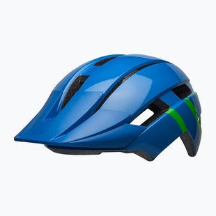 Kask rowerowy dziecięcy Bell Sidetrack II Jr strike gloss blue/green