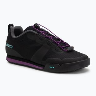 Buty rowerowe platformy damskie Giro Tracker Fastlace black/throwback purple