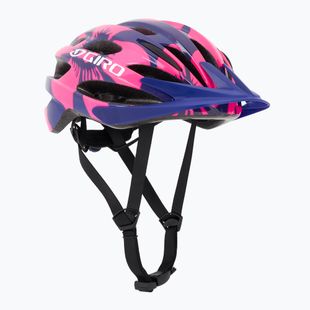 Kask rowerowy dziecięcy Giro Raze Jr berry blue flowers