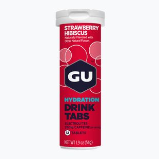 Napój izotoniczny GU Hydration Drink 12 tabletek strawberry/hibiscus