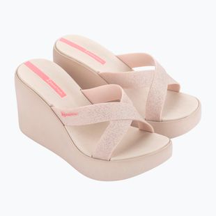 Klapki damskie Ipanema High Fashion II Slide beige/glitter/pink