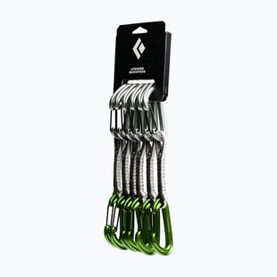 Zestaw ekspresów wspinaczkowych Black Diamond Litewire Quickpack Set 6 szt. 12 cm envy green