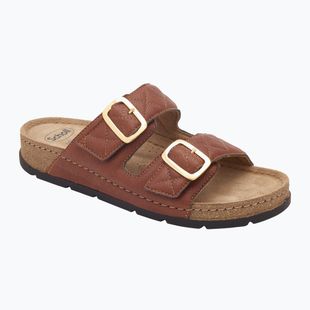 Klapki damskie Scholl Bora 2 Straps Med tobacco