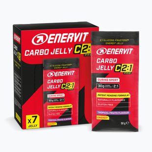 Zestaw galaretek węglowodanowych  Enervit Gel C2:1 Cabo Jelly 7 szt. x 50 g tropical fruits