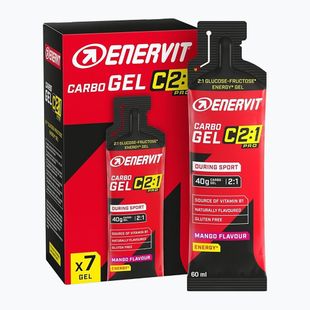 Zestaw żeli energetycznych Enervit Carbo Gel C2:1Pro 7 szt. x 60 ml mango