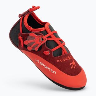 Buty wspinaczkowe dziecięce La Sportiva Stickit chili/ poppy