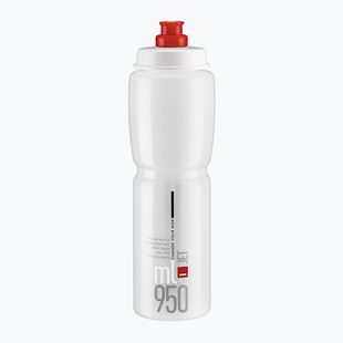 Bidon rowerowy Elite Jet 950 ml clear/red logo