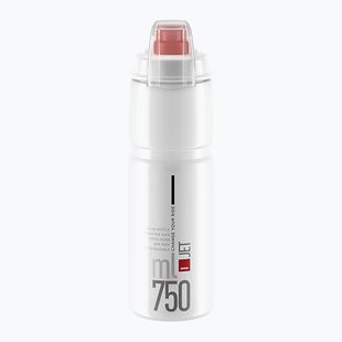 Bidon rowerowy Elite Jet Plus 750 ml clear/red logo