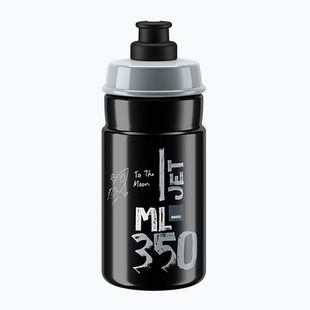Bidon rowerowy Elite Jet 350 ml black/grey logo