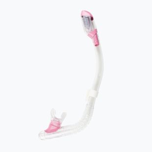 Fajka do nurkowania dziecięca Cressi Mini Dry clear/pink