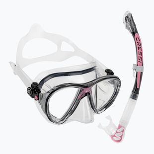 Zestaw do nurkowania Cressi Big Eyes Evolution + Alpha Ultra Dry black/pink