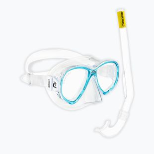 Zestaw do snorkelingu dziecięcy Cressi Perla Jr + Minigringo clear/aquamarine